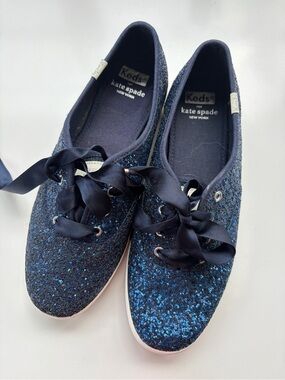 Kate Spade Navy Glitter Keds Women's Sneakers